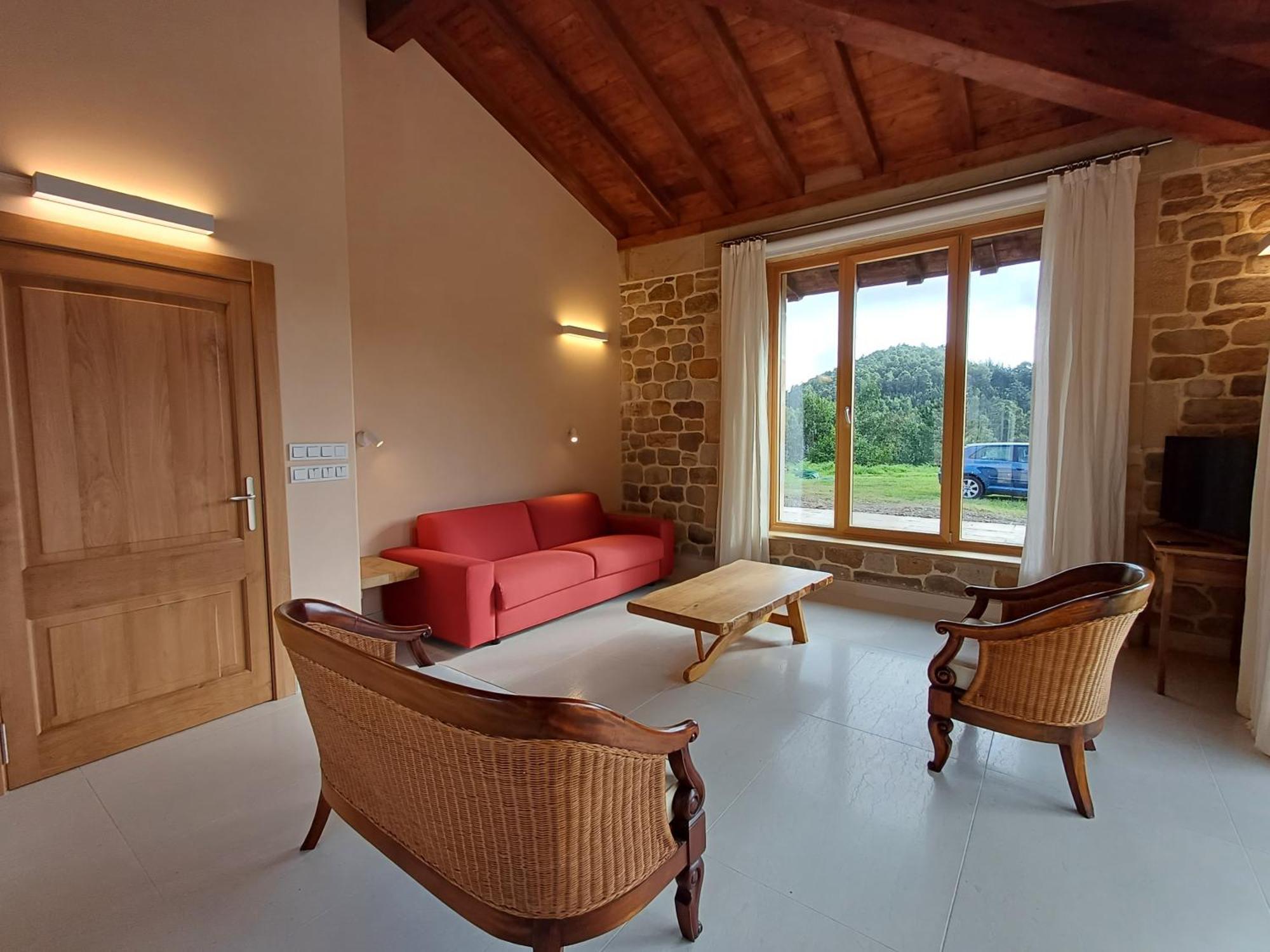 Amplio Apartamento Con Jardin En Casa Rural Haritza Con Vistas Al Mar Ea Exterior photo